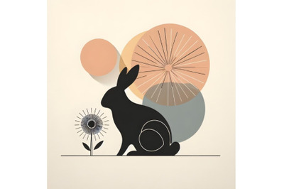 Minimalist easter bunny