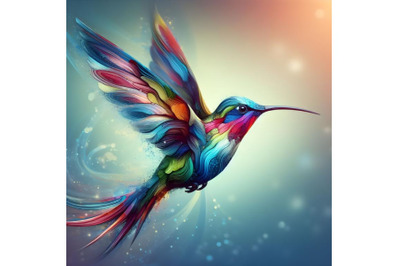 abstract hummingbird design