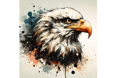 Eagle head watercolor
