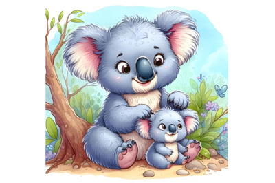 Koala and her baby
