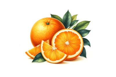 orange and sliced