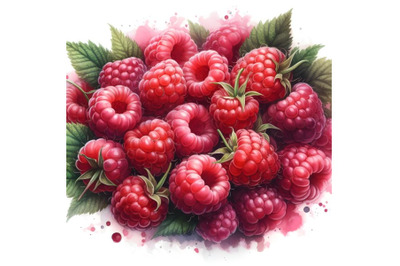 Raspberry white background