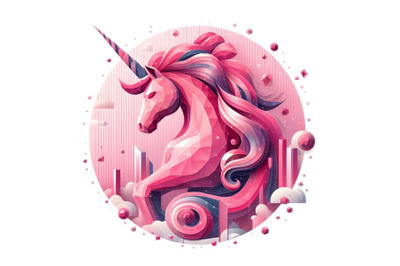 pink abstract Unicorn