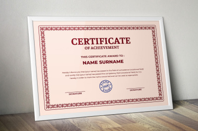 Certificate Template Set Bundle V001