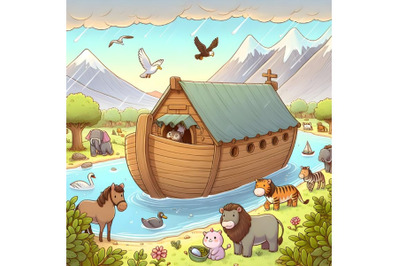 Illustration of Noah ark