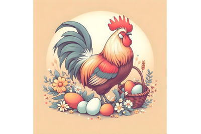 Illustration of rooster