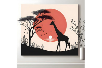 Giraffe silhouette