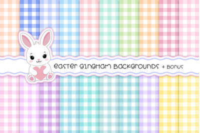Easter Gingham Backgrounds