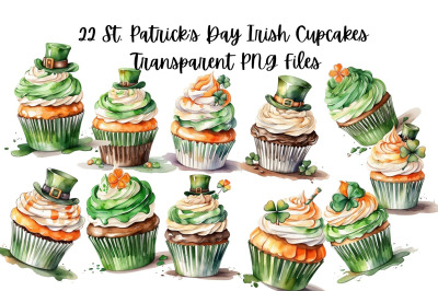 22 St Patrick&#039;s Day Cupcakes Clipart