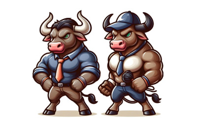 Bull and buffalo mascot