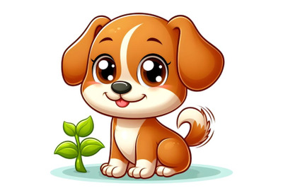 Cute cartoon dog