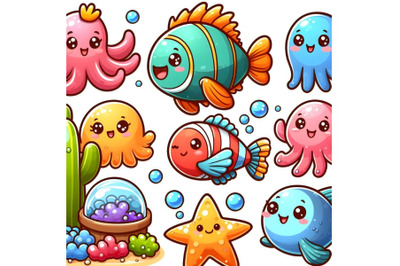 Cute cartoon fish