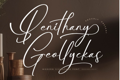 Benithany Geollyckas - Modern Signature Font