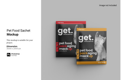 Pet Food Sachet Mockup