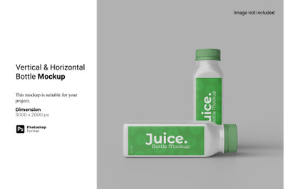 Vertical and Horizontal Bottle Mockup