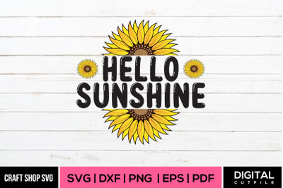 Hello Sunshine, Spring Quote Cut File