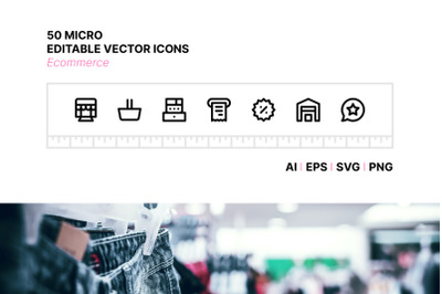 50 e-commerce micro icons