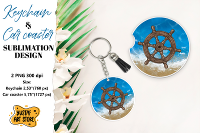 Cruise Keychain sublimation. Cruise Car coaster sublimation.