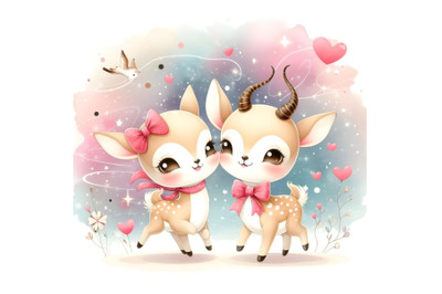 cute gazelle couple