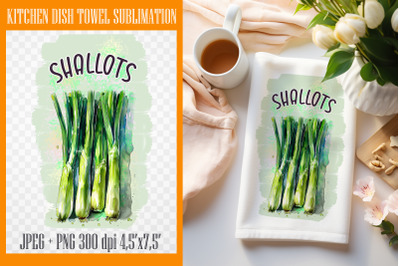 Shallots 4 PNG| Kitchen Dish Towel Sublimation