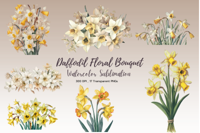 Daffodil Bouquet Watercolor Sublimation