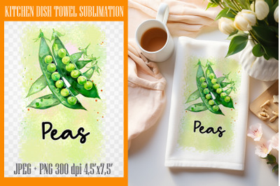 Peas 4 PNG| Kitchen Dish Towel Sublimation