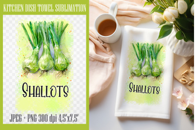 Shallots 3 PNG| Kitchen Dish Towel Sublimation
