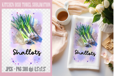 Shallots PNG| Kitchen Dish Towel Sublimation