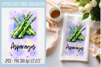 Asparagus 2 PNG| Kitchen Dish Towel Sublimation