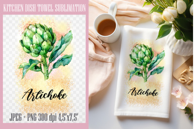 Artichoke 6 PNG| Kitchen Dish Towel Sublimation