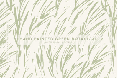 Hand Painted Green Botanical