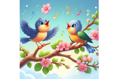 Two song birds