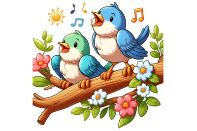 Two song birds