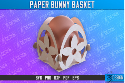 Easter Paper Bunny Basket | Paper Egg Holder | Easter Design