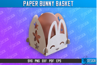 Easter Paper Bunny Basket | Paper Egg Holder | Easter Design