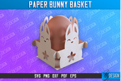 Easter Paper Bunny Basket | Paper Egg Holder | Easter Design