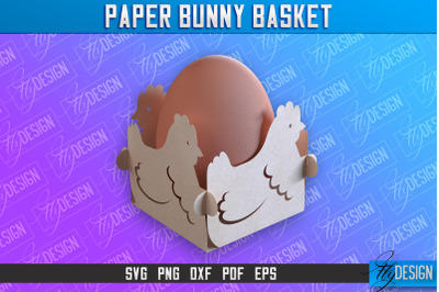 Easter Paper Bunny Basket | Paper Egg Holder | Easter Design