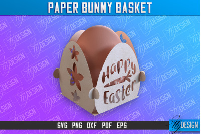 Easter Paper Bunny Basket | Paper Egg Holder | Easter Design