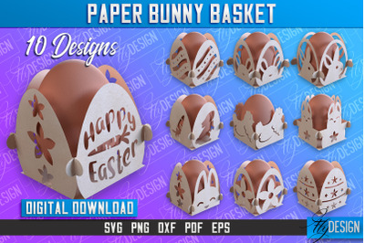 Easter Paper Bunny Basket | Paper Egg Holder | Easter Design