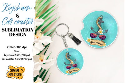 Cruise Keychain sublimation. Cruise Car coaster sublimation.