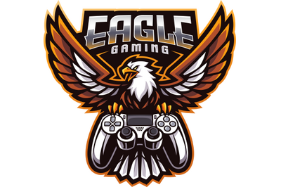 Eagle gaming esport mascot logo design