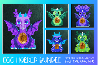 Cute Dragon | Easter Egg Holder Bundle | Paper Craft Templates