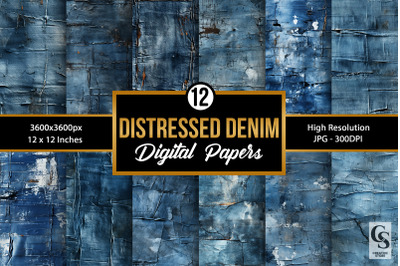 Distressed Denim Texture Seamless Backgrounds