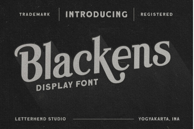 Blackens Display Font