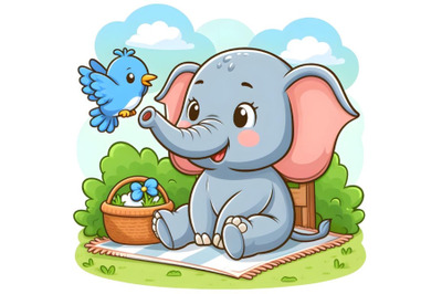 cute cartoon Elephant