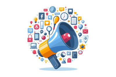 Megaphone Social Media Icons