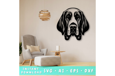 Bloodhound Laser SVG Cut File, Bloodhound Glowforge File, DXF