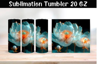 Flower Tumbler Wrap 20 oz