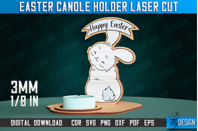 Easter Candle Holder Laser Cut | Happy Easter | CNC File