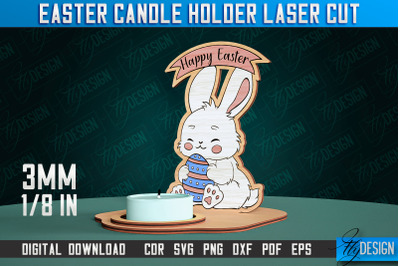 Easter Candle Holder Laser Cut | Happy Easter | CNC File